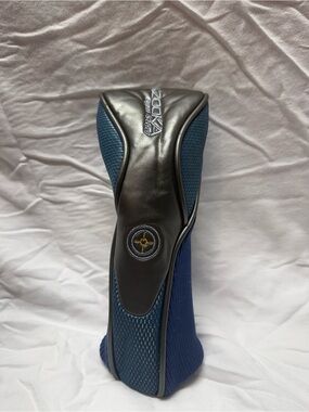 Tour Edge Bazooka Tour Steel 7 Wood Headcover Blue Gray Golf Fairway Cover